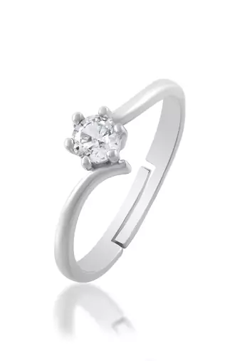 Brass silver plated imitation diamond moissanite finger ring for women girls