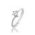 Brass silver plated imitation diamond moissanite finger ring for women girls
