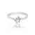 Brass silver plated imitation diamond moissanite finger ring for women girls
