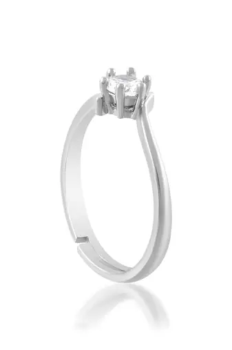 Brass silver plated imitation diamond moissanite finger ring for women girls