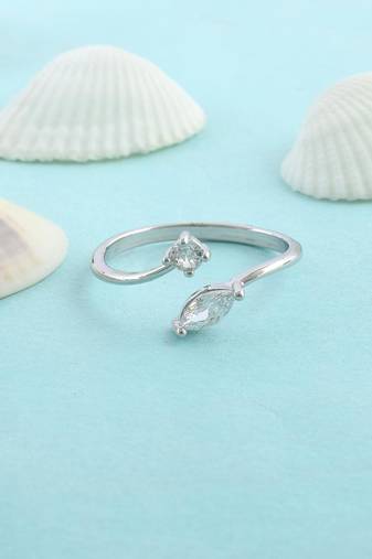 Brass silver plated imitation diamond moissanite finger ring for women girls