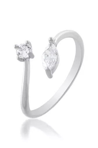 Brass silver plated imitation diamond moissanite finger ring for women girls