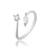 Brass silver plated imitation diamond moissanite finger ring for women girls