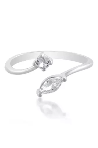 Brass silver plated imitation diamond moissanite finger ring for women girls