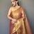 Pinkish Brown Shining Tissue silk blend Saree 