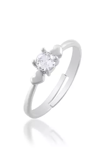 Brass silver plated imitation diamond moissanite finger ring for women girls