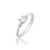 Brass silver plated imitation diamond moissanite finger ring for women girls