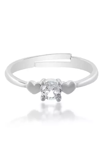 Brass silver plated imitation diamond moissanite finger ring for women girls