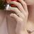 Brass silver plated imitation diamond moissanite finger ring for women girls