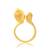 Brass micron gold folding hand buddha monk finger ring men women