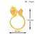 Brass micron gold folding hand buddha monk finger ring men women