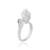 Brass anti tarnish silver plated folding hand buddha monk finger ring men women