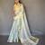 Sky Blue Shining Tissue silk blend Saree 