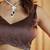 Coffee ombre beads and stones satin saree