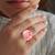 Brass gold pink murals finger ring women free size