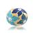 Brass gold and blue mural finger ring for women free size