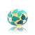 Brass gold and firoza mural finger ring for women free size