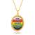 Brass gold plated cz jain namokar navkar mantra pendant