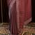 Pink embroidered silk blend blend saree