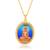 Brass gold plated cz jain mahavir swami chain pendant
