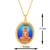 Brass gold plated cz jain mahavir swami chain pendant