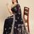 Navy-blue embroidered ethnic saree