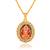 Brass gold plated cz jain mahavir swami chain pendant