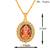 Brass gold plated cz jain mahavir swami chain pendant