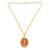 Brass gold plated cz jain mahavir swami chain pendant