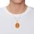 Brass gold plated cz jain mahavir swami chain pendant