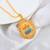 Brass gold plated cz jain namokar navkar mantra pendant