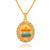 Brass gold plated cz jain namokar navkar mantra pendant