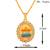 Brass gold plated cz jain namokar navkar mantra pendant