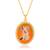Brass gold cz big size guruji pendant
