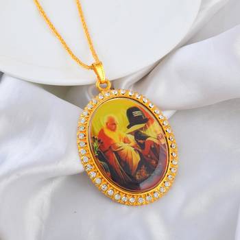 dzine trendz guruji pendant brass gold plated large 1