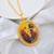 Brass gold cz big size guruji pendant