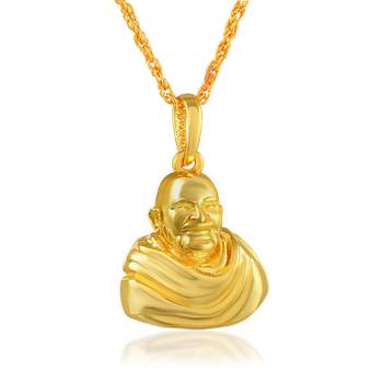 Brass micron gold baba neem karoli pendant 2