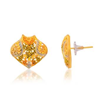 Brass micron gold meenakari handmade pendant for women 2