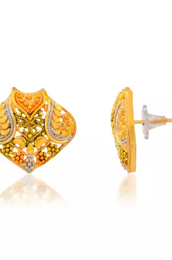 Brass micron gold meenakari handmade pendant for women