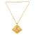 Brass micron gold meenakari handmade pendant for women