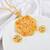 Brass micron gold plated floral design meenakari handmade pendant for women