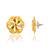 Brass micron gold plated floral design meenakari handmade pendant for women
