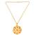 Brass micron gold plated floral design meenakari handmade pendant for women