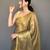Olive Green Shining Tissue silk blend Saree 