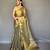 Olive Green Shining Tissue silk blend Saree 