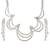 Silver rhinestone cz studded diamond look necklace set for women