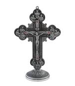 brass antique silver decorative cross stand
