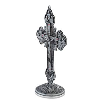 brass antique silver decorative cross stand 2