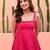Pink Color Beautiful Fit Flair Dress Party Wear Dress 