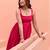 Pink Color Beautiful Fit Flair Dress Party Wear Dress 